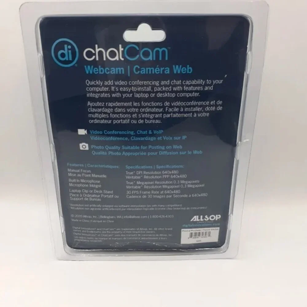 DIGITAL INNOVATIONS ChatCam Webcam | USB Plug & Play | Online Learning & Video